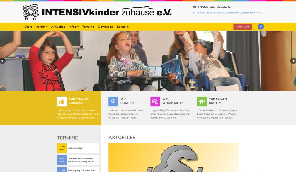 Referenzseite INTENSIVkinder zuhause e.V.